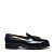 Solovair Hi-Shine Tassel Loafer in Black